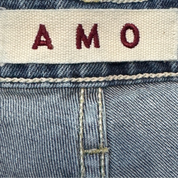 AMO Women’s 25 Babe With Piping High Rise Straight Leg Jeans Button Fly - Picture 5 of 8